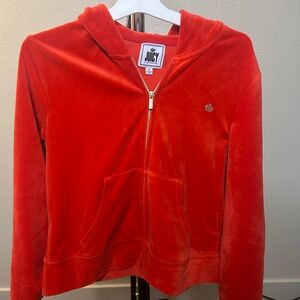 Juicy Couture Red Velour Hoodie